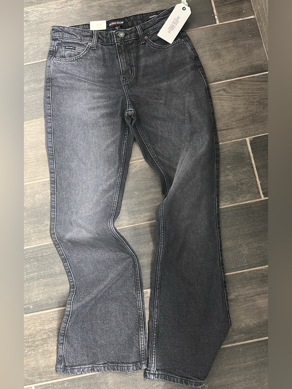 Guess Women’s Boot Cut Jeans in Washed Black